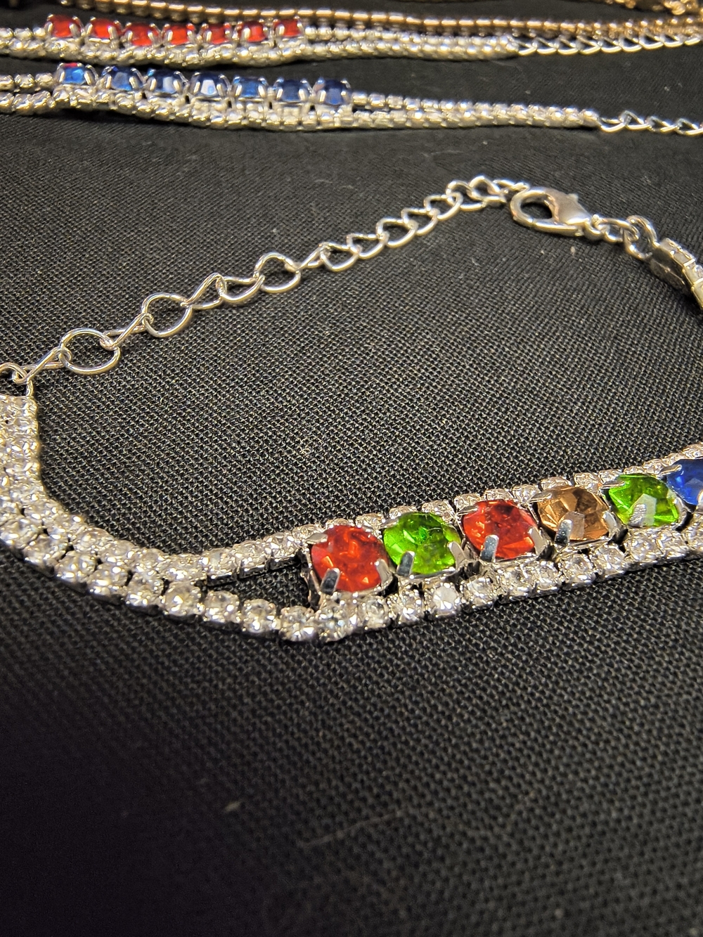 Crystal Multi-Color Tennis Bracelet - Silver Tone